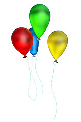 Image showing Flying balloons