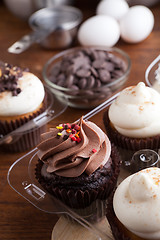 Image showing Cupcakes and Ingredients 