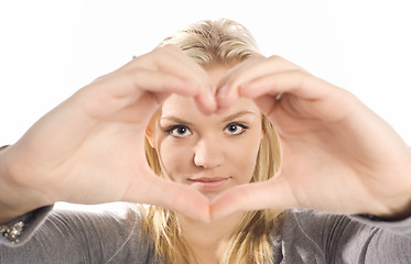 Image showing heart shaped hands