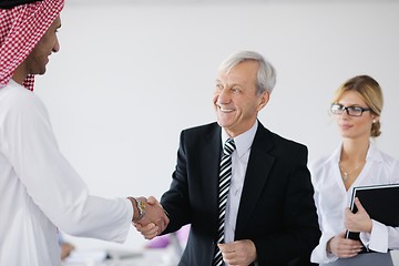 Image showing Arabic business man at meeting