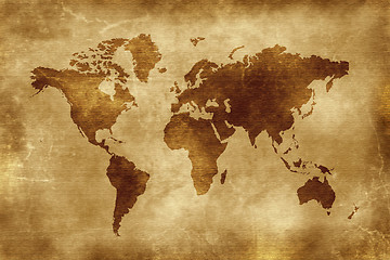 Image showing MAP OF THE WORLD