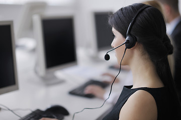 Image showing business people group working in customer and help desk office