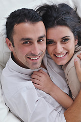 Image showing happy young couple relax at home