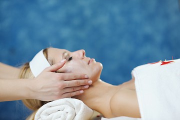 Image showing Beautiful young woman in spa