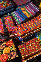 Image showing hand made woven objects guatemala