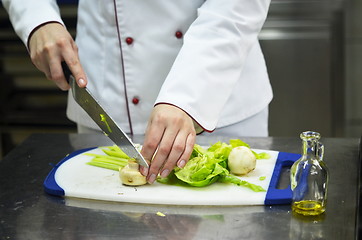 Image showing chef preparing meal