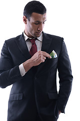 Image showing Business man holding money