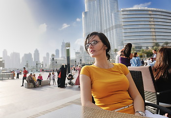 Image showing happy woman shopping