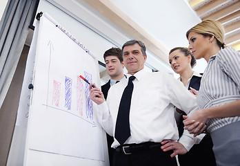 Image showing Senior business man giving a presentation