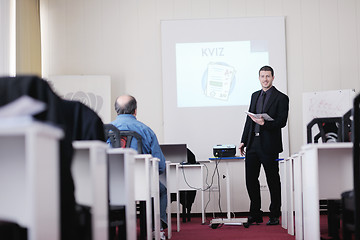 Image showing business man on seminar