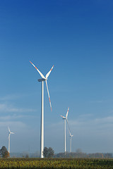 Image showing wind turbine generating eco electricity