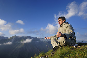 Image showing fresh sunrise at mountain