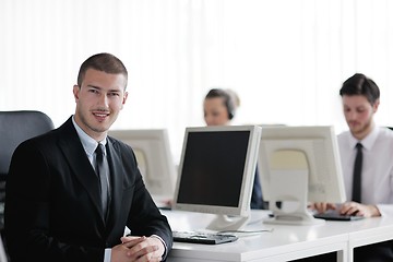 Image showing business people group working in customer and helpdesk office