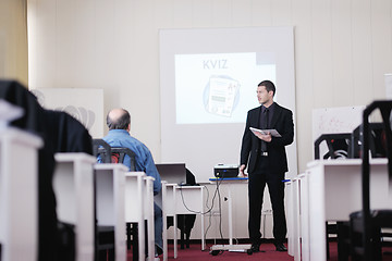 Image showing business man on seminar