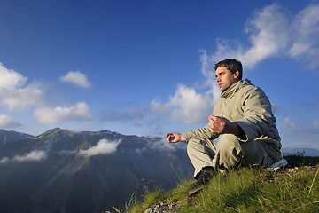 Image showing fresh sunrise at mountain