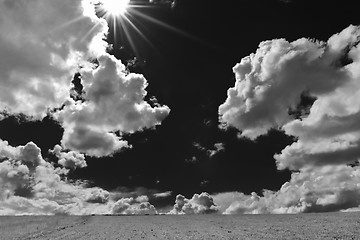 Image showing grass and sky nature backgrond