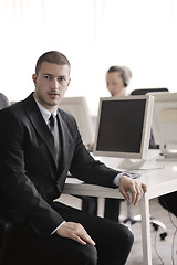 Image showing business people group working in customer and help desk office