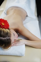 Image showing Beautiful young woman in spa