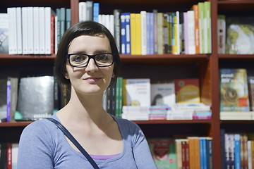 Image showing female in library