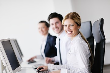 Image showing business people group working in customer and help desk office