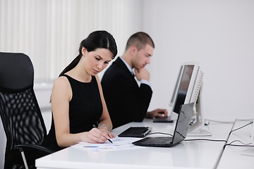 Image showing business people group working in customer and help desk office