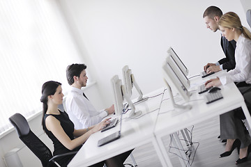 Image showing business people group working in customer and help desk office