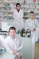 Image showing pharmacy drugstore people team