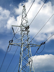 Image showing High voltage power pylon