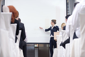 Image showing business woman giving presentation