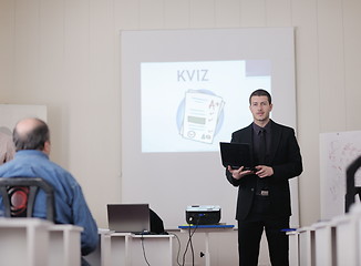 Image showing business man on seminar