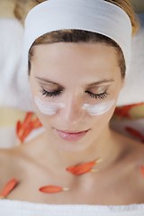 Image showing Beautiful young woman in spa