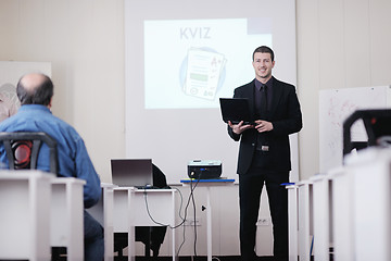 Image showing business man on seminar