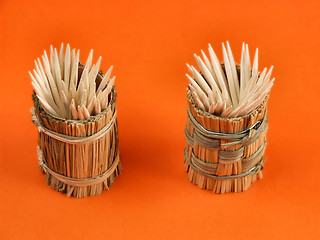 Image showing Toothpicks in decorative containers