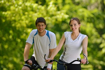 Image showing Young couple jogging