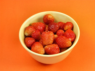 Image showing Strawberries bowl - sweet fruit