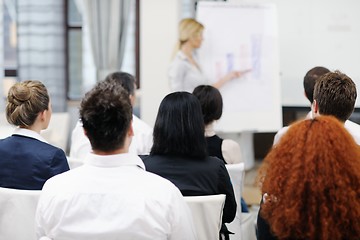 Image showing business woman giving presentation