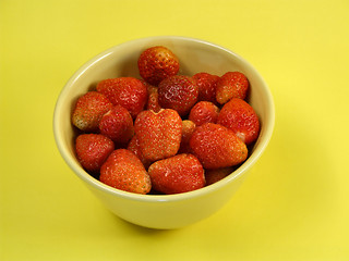 Image showing Delicious strawberry bowl dessert