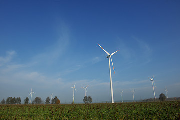 Image showing wind turbine generating eco electricity