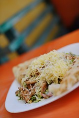 Image showing woman eat salad