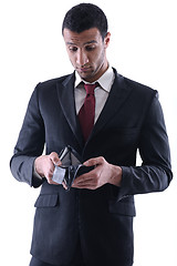 Image showing Business man holding money