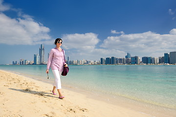 Image showing happy tourist woman