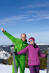 Image showing couple winter ski