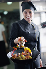 Image showing chef preparing meal