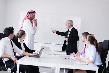 Image showing Arabic business man at meeting