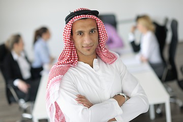 Image showing Arabic business man at meeting