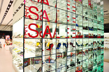 Image showing woman shoes in store