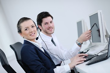 Image showing business people group working in customer and helpdesk office