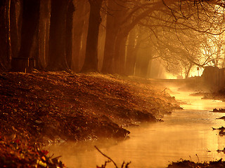 Image showing sunrise in beautiful alley