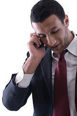 Image showing Business man holding money