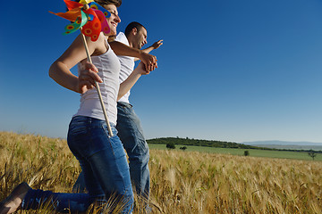 Image showing happy couple in wheat field